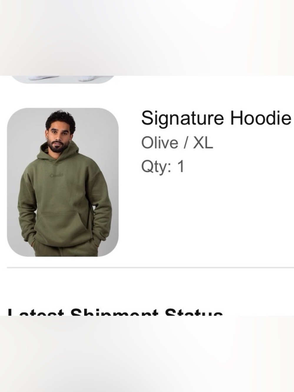 Comfrt Olive Green Embroidered Signature Hoodie - XL - Picture 5 of 6